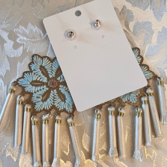 🌟New Gorgeous Threaded Chrome Earrings - Picture 7 of 8